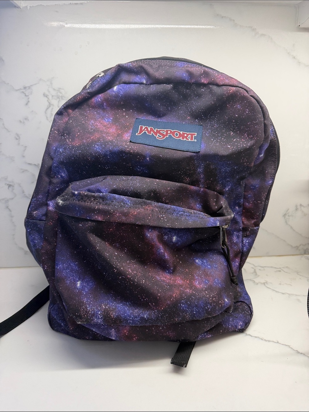 Jansport Galaxy Print Backpack - Purple and Blue Stars